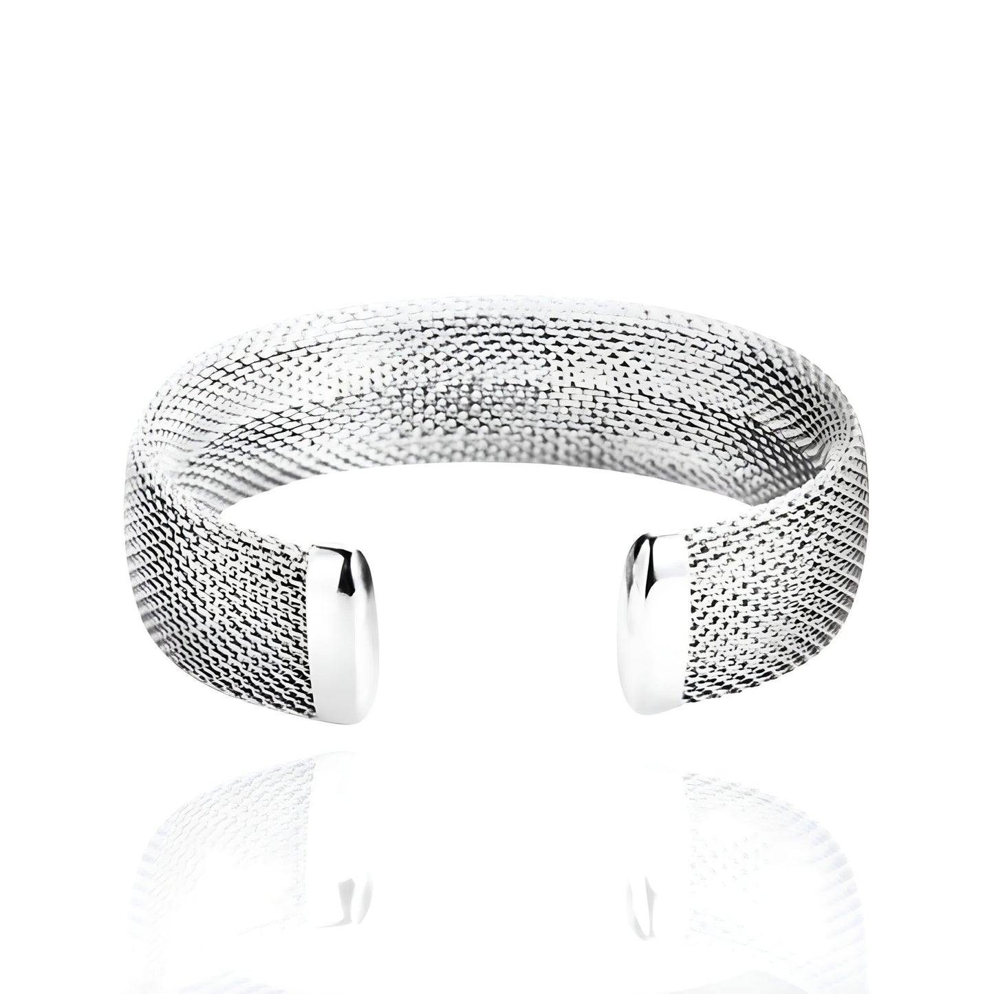 Silver Mesh Cuff Bracelet