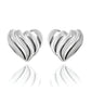 Ribbed Puffy Heart Earrings