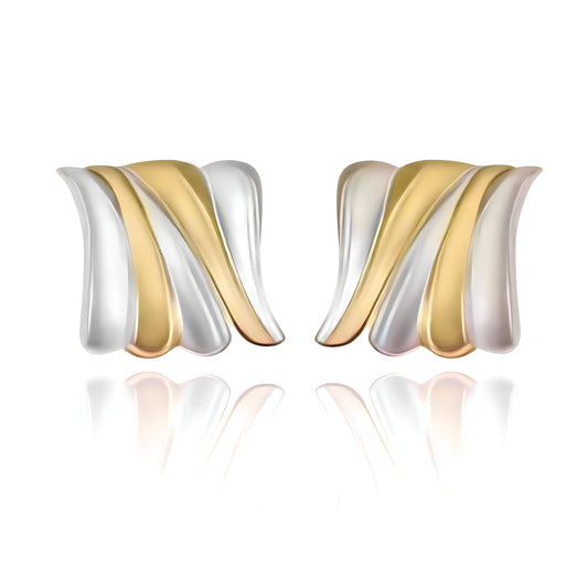 Vendome Two-Tone Clip-On Earrings